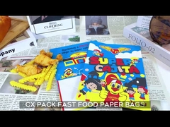 چاپ سفارشی لوگو کیف کاغذی بسته بندی فست فود برای هبرگر سرخ کن