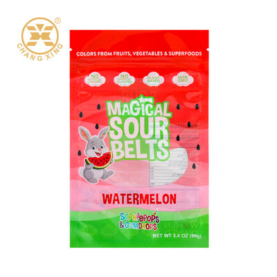 Custom Printed Food Grade Candy Packaging Bags Custom Logo Zipper Lock Candy Pouch