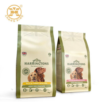 Pet Food 5kgs 10kg Block Bottom Valve Bag Resealable Aluminum Foil Pouches